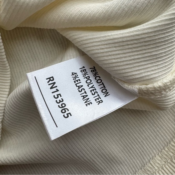 SOLD Area Stars NWT Cream Ford Puff Sleeve Rib Knit Long Sleeve Top - Picture 8 of 10